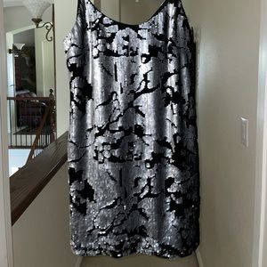 Forever 21 black and silver party dress